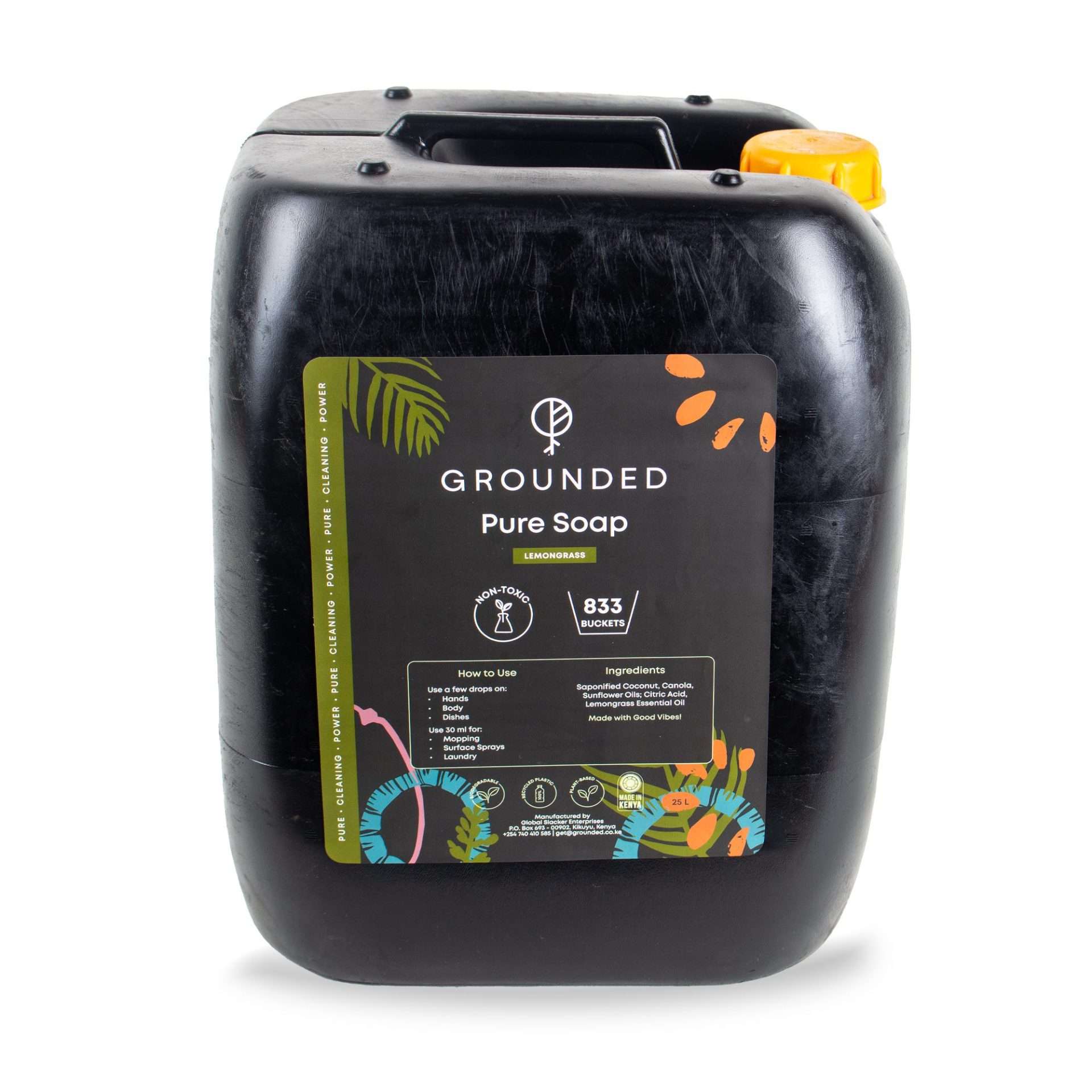 Grounded - Pure Soap Lemongrass 25L 2 scaled Pure Kenyan Castile Soap - Image 6