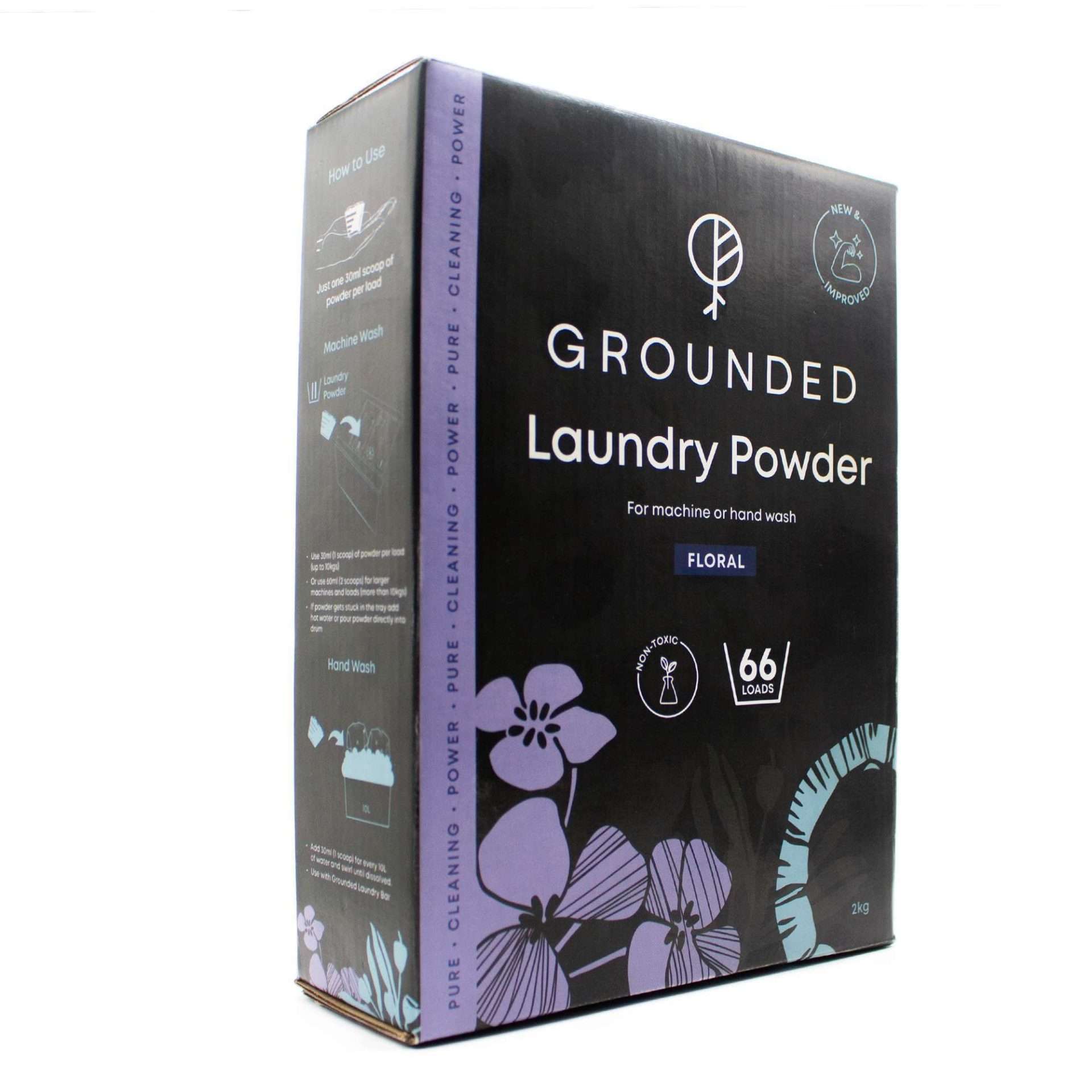 Grounded - Laundry Powder 2kg Floral side 2 scaled Laundry Powder - Image 4